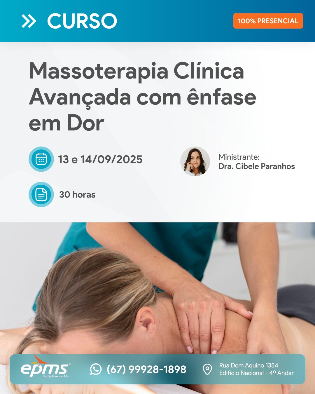 Curso de Massoterapia Clínica Avançada com ênfase em Dor